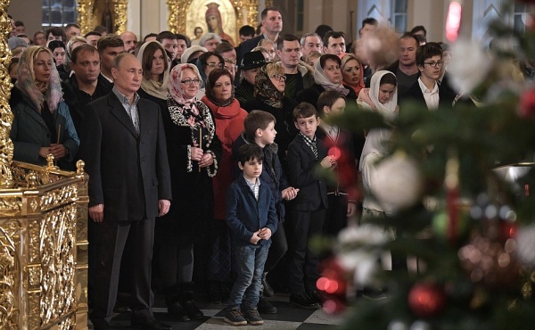 Владимир Путин Рождество церковь православие|Фото:kremlin.ru